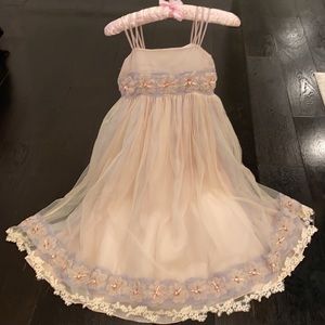 Girls Chiffon Lace Gown